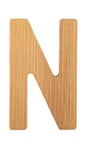 ABC Lettre N en Bambou Durable, Super combinable avec d'autres Lettres comme décoration ou Plaque de Porte, particulièrement adaptée pour Apprendre à Lire Les Enfants Scolaires