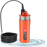 VEVOR Pompe à eau solaire, 96 W, pompe de puits profond submersible, 12 V CC, débit 1,6 GPM, levage 70 m, submersion maximale 30 m, pompe à eau à énergie solaire transfert d'eau pour puits profonds