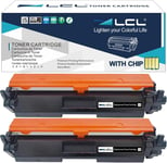 Cartouche de Toner Compatible 30A CF230A (2Noir) Remplacement pour HP Laser Jet Pro M203D M203DN M203DW Laser Jet Pro MFP M227SDN M227D M227FDN M227FDW Remplacement pour Canon mf269n MF269dn