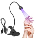 5W Lampe UV Ongles Gel, Mini Sèche Ongles Lampe UV Ongles Gel Pose Americaine Professionnel Lampe de Colle Ultraviolette avec Tête rotative à 360 degrés pour la Manucure Doigts Secs