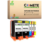 5 Cartouche d'encre compatibles avec HP 903XL - 2 Noir + 1 Cyan + 1 Magenta + 1 Jaune