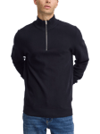 Casual Friday Karl Half-Zip Structured Knit Top, Dark Navy