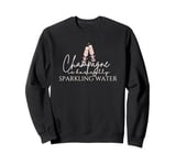 Champagne Is Basically Sparkling Water Pink Coquette Bows Sweatshirt