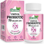 Cheroline Vaginal Probiotics for Women, 70 Billion CFU, 7 Strains with Prebiotic