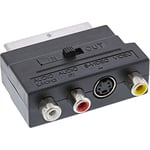 InLine Adaptateur péritel 89953 (entrée/sortie) vers 3 connecteurs RCA femelles et 1 connecteur S-VHS.