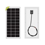 Panneau solaire monocristallin 10 W 12 V Mini alimentation solaire pour fans, balcon, chauffage de piscine, autres systèmes de charge solaire