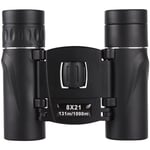 Lizbin Binoculars 8x21, Binoculars for Adults, Night Vision Binoculars, Binoculars for Adults High Powered, Small Pocket Binoculars Compact, Binoculars for Bird Watching, Hunting, Large View (Black)