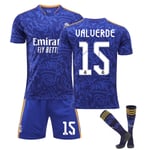 Barn / vuxen 21 22 World Cup Real Madrid fotbollströja på set UALUERDE-15 28#