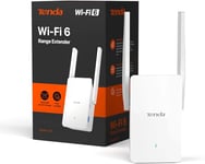 Tenda Répéteur Wi-FI 6 A23 - AX1500 Wi-FI 6 Extender, Amplificateur Wi-FI Couverture de 1 pièce, Booster sans Fil, 1 Port Gigabit Ethernet, Compatible avec Toutes Les Box Internet