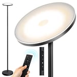 OUTON Lampadaire LED, 30W/3000LM Lumineux Lampadaire, 3000K-6000K Dimmable Lampe sur Pied avec Télécommande et Contrôle Tactile, Minuterie 1-Heure, Haut Lampadaire sur Pied Salon, Chambre et Bureau