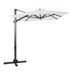 AXI Milad Premium Parasol Déporté Gris/Beige - Parasol Déporté Rectangulaire 200x300cm - Parasol Pied Déporté, structure aluminium -