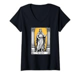 Womens The Emperor Tarot Card Ruler of Stability and Authority V-Neck T-Shirt