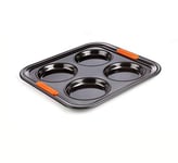 Le Creuset Non-Stick Carbon Steel Bakeware 4 Cup Yorkshire Pudding Tray, 46056000010000, 30cm