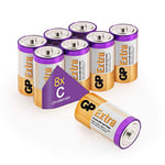 Piles C - Lot de 8 Piles | GP Extra | Batteries Alcalines Type C Baby lr14 1,5v - Longue durée