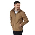 Regatta Blouson imperméable et Respirant Montel avec Doublure et Capuche dissimulée Jackets Waterproof Shell Homme Dark Camel FR: L (Taille Fabricant: L)