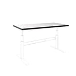 Plateau de bureau celexon eAdjust HPL 150 x 75cm, blanc