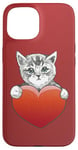 iPhone 15 Valentine’s Day Kitten Art | Cute and Romantic Design Case