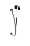 Croydex 2 Pack Over Door Robe Hooks - 2 Pack Over Door Hooks, Chrome Door Hook, Easy to Install Door Hanger, Doors up to 40mm Wide, Five Year Rust-Free Guarantee, Bathroom or Bedroom