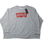 Levi's Women's Crewneck Plus Size Graphic Standard Sweatshirt, Grey. 3XL