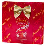 Lindt LINDOR Milk Chocolate Truffle Wrapped Gift Box , 287g - Perfect for Sharing and Gifting - Chocolate Balls with a Smooth Melting Filling