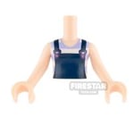 LEGO Elves Minifigure Torso Dark Blue Overalls and Striped T-Shirt