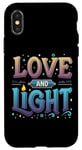 Coque pour iPhone X/XS Célébration des fêtes de Hanoukka Love and Light