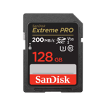 SANDISK – Extreme PRO 128GB SDXC 200MB/s UHS-I C10 (SDSDXXD-128G-GN4IN)