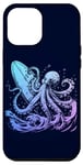 Coque pour iPhone 12 Pro Max Planche de surf Octopus Kraken Surf Board Ocean Surfer