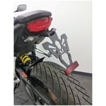 Nummerskyltshållare v parts - Svart honda cb650r stål