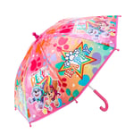 Paw Patrol Dome Umbrella Girls Childrens Pink Dome Brolly Skye Everest Chase