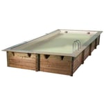 Piscine en bois rectangulaire Ubbink Linéa 500 x 800-Beige