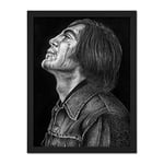 No Country Old Men Anton Chigurh Wayne Maguire Artwork Framed Wall Art Print 18X24 Inch