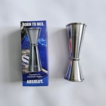 Absolut Vodka Cocktail Jigger Shot Measure Mix Single Double Stainless Steel