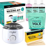 Mylee Professional Complete Waxing Kit with Wax Heater, Hard Wax Beads 500G