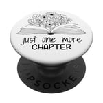 Just One More Chapter Cute Floral Book Lover White PopSockets PopGrip Interchangeable