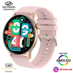 Montre Connectée Amoled Full Touch Pour Hommes Et Femmes,Appel Bluetooth,Fitness,Étanche Ip68,Horloge Et Boîte,Android Et Ios,2023 - Type Sa-Alpha-1 Gold