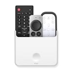 elago Universal Remote Holder Mount Compatible with Apple TV Remote Control and All Other Remote Controls, Strong Sticker Included, Detailed Design (Large, White)