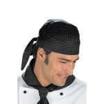 Bandana Cuisinier Vienna Noir Unisexe Isacco Chef Chapeau Pizzaiolo