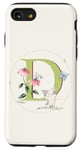 Coque pour iPhone SE (2020) / 7 / 8 Monogramme mignon avec lettre initiale de chat D