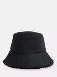 Whistles Reversible Borg Bucket Hat, Black