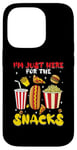 Coque pour iPhone 14 Pro Jeu de football amusant Sports I'm Just Here For The Snacks