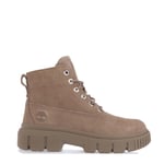 Timberland Womenss Mid Lace Up Boots in Taupe material_Leather - Size UK 3.5