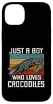 Coque pour iPhone 14 Plus T-shirt mignon Just A Boy Who Loves Alligator Crocodiles