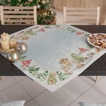 PETTI Artigiani italiani - Centre de Table de Noël, Centre de Table de Cuisine de Noël, Chemin de Table 90 x 90 cm, Centre de Table de Neige, 100 % fabriqué en Itay