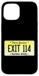 Coque pour iPhone 15 Sortie 114 de plaque d'immatriculation New Jersey NJ GSP Parkway