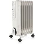 HO-124421 Radiateur à Huile 7 Éléments, 3 Niveaux de Puissance, Régulateur de Température 2000W Blanc - Emerio