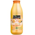 Cottage - Gel douche Lait 550ml 97% d'ingrédients d'origine naturelle, Miel BIO et Frangipanier - Fabriqué en France.