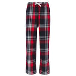 SF Minni Barn/Barn Tartan Lounge Byxor 11-12 År Röd/Marin Red/Navy Check 11-12 Years