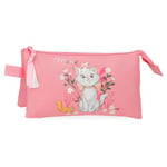 Joumma Disney Marie - The Aristocats Triple Pencil Case Pink 22x12x5cm Polyester 1.32L, Pink, One Size, Triple Case