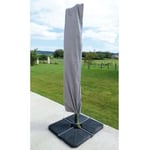 Housse de protection pour parasol déporté - JARDILINE - D: 45cm L: 240cm - Gris mastic